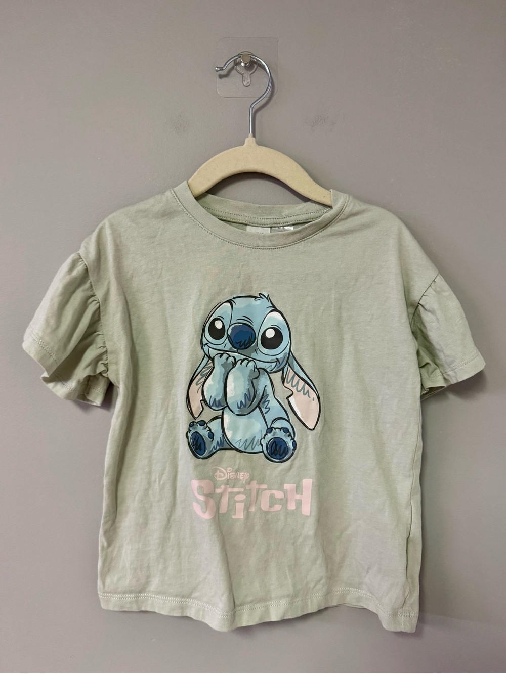 H&M Light Green Disney Stitch Short Sleeve Tee
